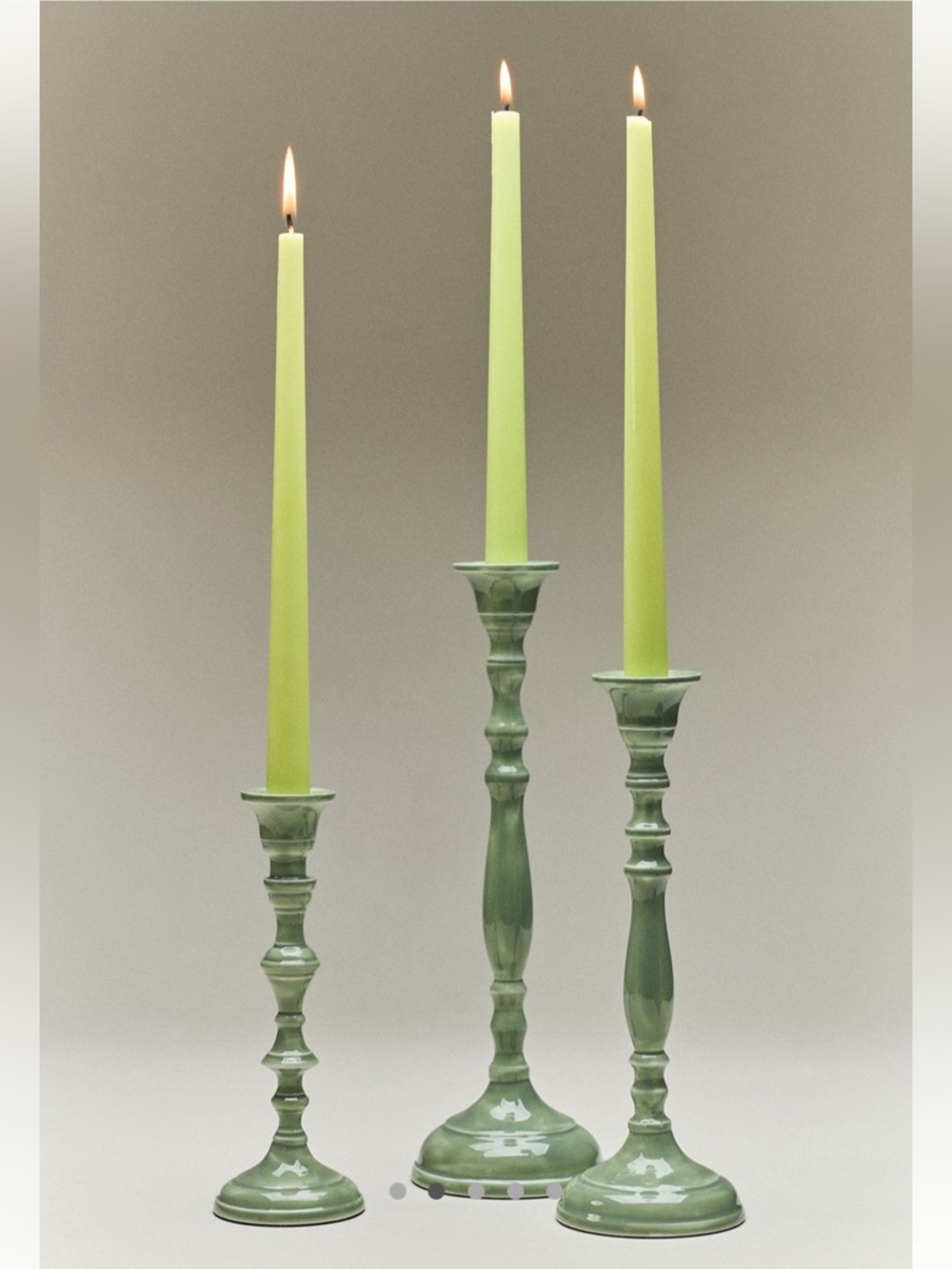 NWT Anthropologie Linette Glossy Candle Holder - Set of TWO - Size Small